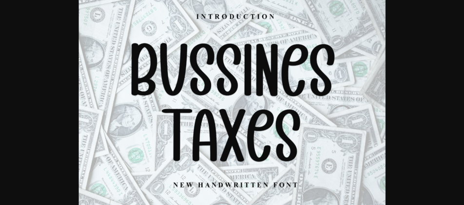 Bussines Taxes Font Poster 3