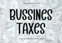 Bussines Taxes Font Poster 1