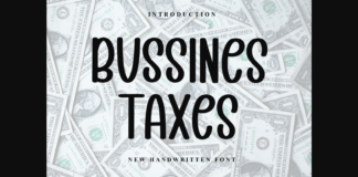 Bussines Taxes Font Poster 1