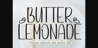 Butter Lemonade Font Poster 1