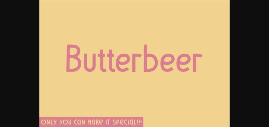 Butterbeer Font Poster 3