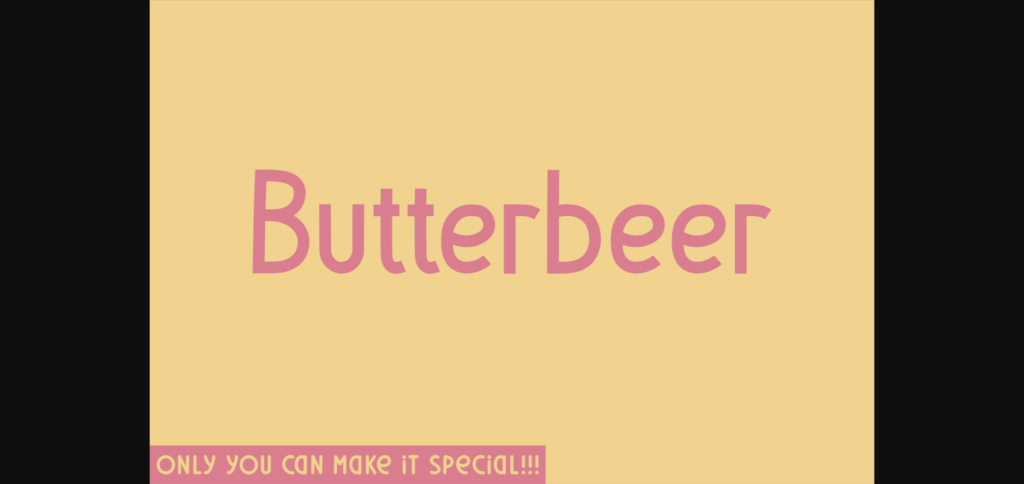 Butterbeer Font Poster 1