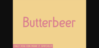 Butterbeer Font Poster 1