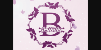 Butterflies Font Poster 1