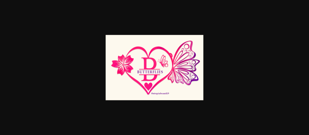 Butterflies Monogram Font Poster 3