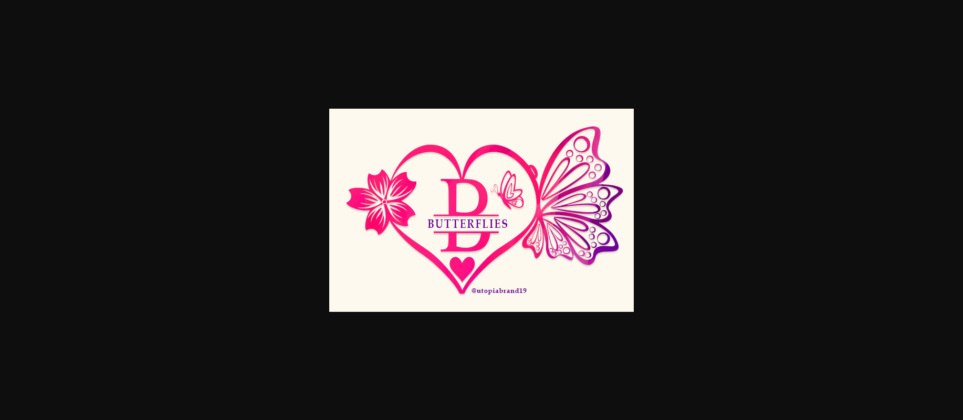 Butterflies Monogram Font Poster 3