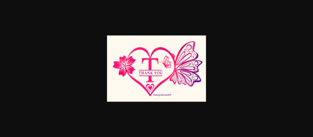 Butterflies Monogram Font Poster 8