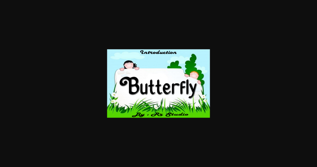 Butterfly Font Poster 3