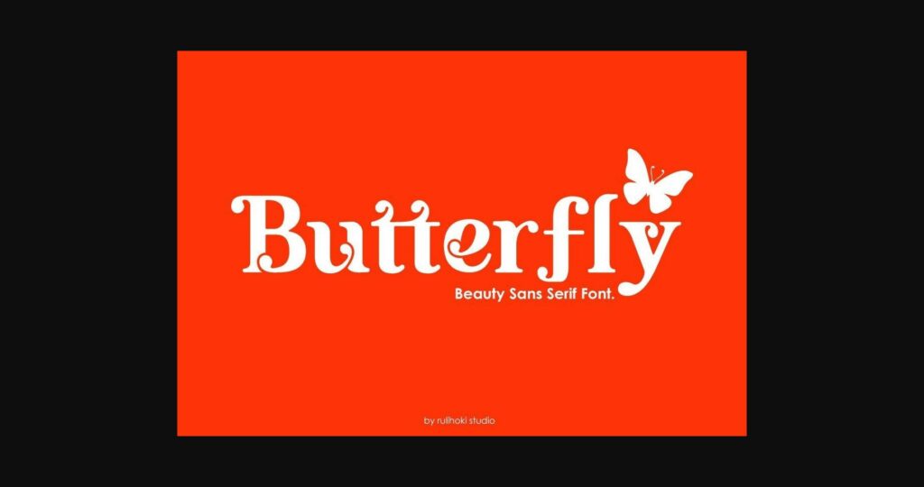 Butterfly Font Poster 3