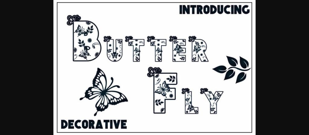 Butterfly Font Poster 3