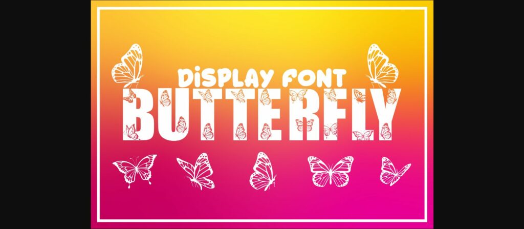 Butterfly Font Poster 3