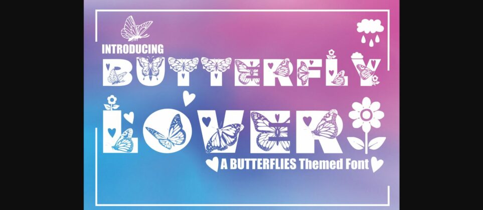 Butterfly Lover Font Poster 3