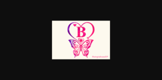 Butterfly Lover Monogram Font Poster 1