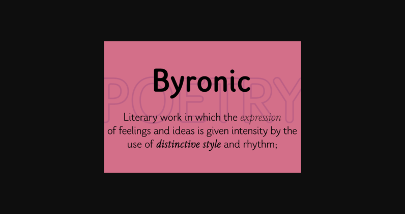 Byronic Font Poster 1