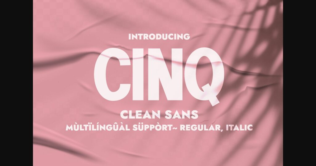 Cinq Font Poster 3