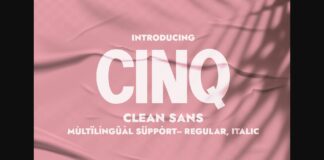 Cinq Font Poster 1