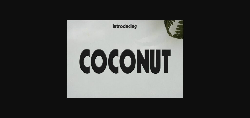 Coconut Font Poster 3