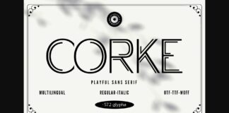 Corke Font Poster 1