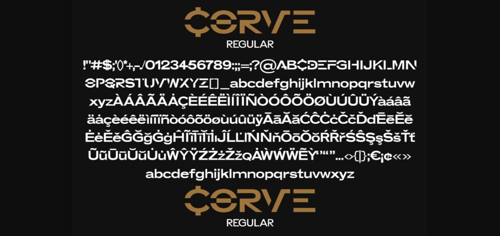 Corve Font Poster 10