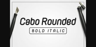 Cabo Rounded Bold Italic Font Poster 1