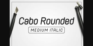 Cabo Rounded Medium Italic Font Poster 1