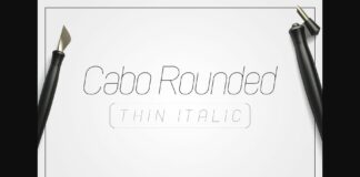 Cabo Rounded Thin Italic Font Poster 1