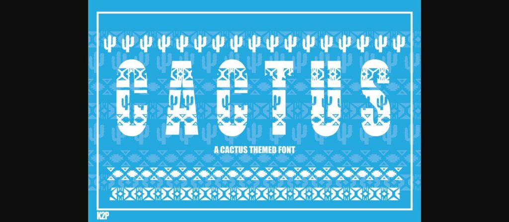 Cactus Font Poster 3