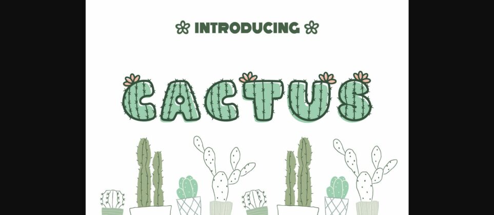 Cactus Font Poster 3