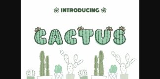 Cactus Font Poster 1