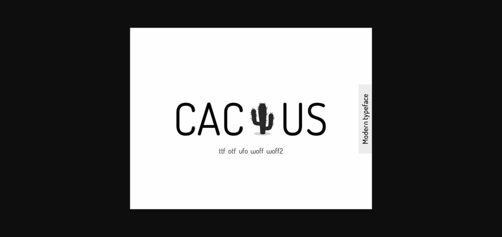 Cactus Font Poster 1