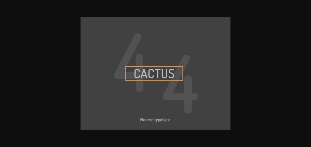 Cactus Font Poster 2