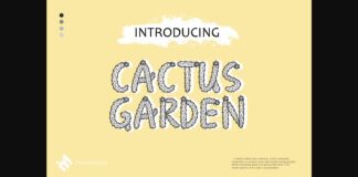 Cactus Garden Font Poster 1