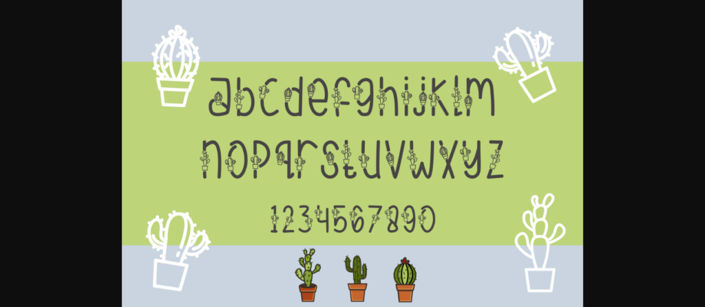 Cactuses Font Poster 5