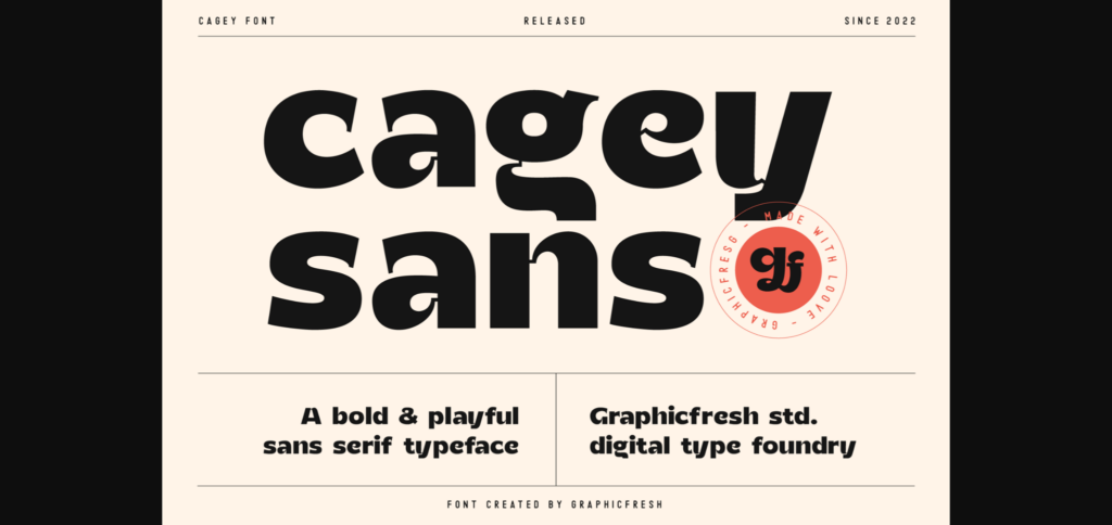 Cagey Font Poster 3