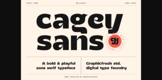 Cagey Font Poster 1