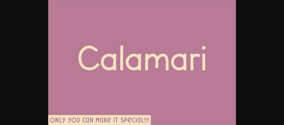 Calamari Font Poster 3