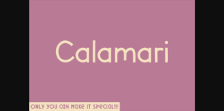 Calamari Font Poster 1