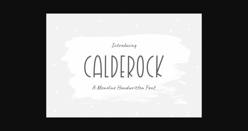 Calderock Font Poster 3