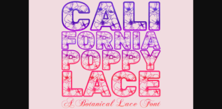 California Poppy Lace Font Poster 1