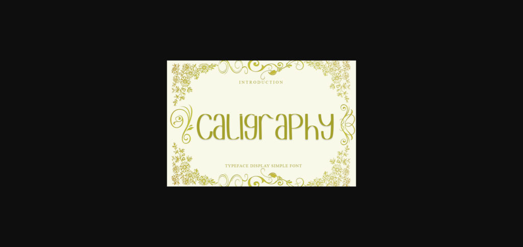 Caligraphy Font Poster 3