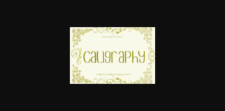 Caligraphy Font Poster 1