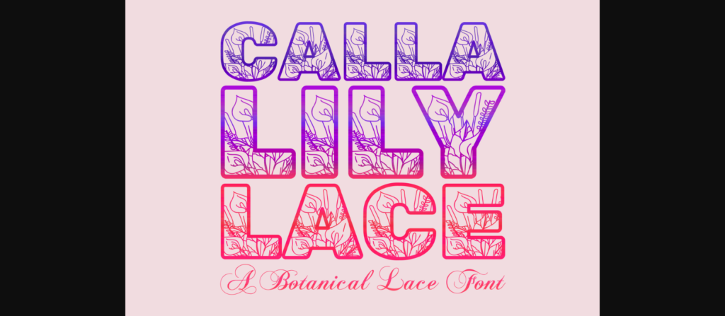 Calla Lily Lace Font Poster 1