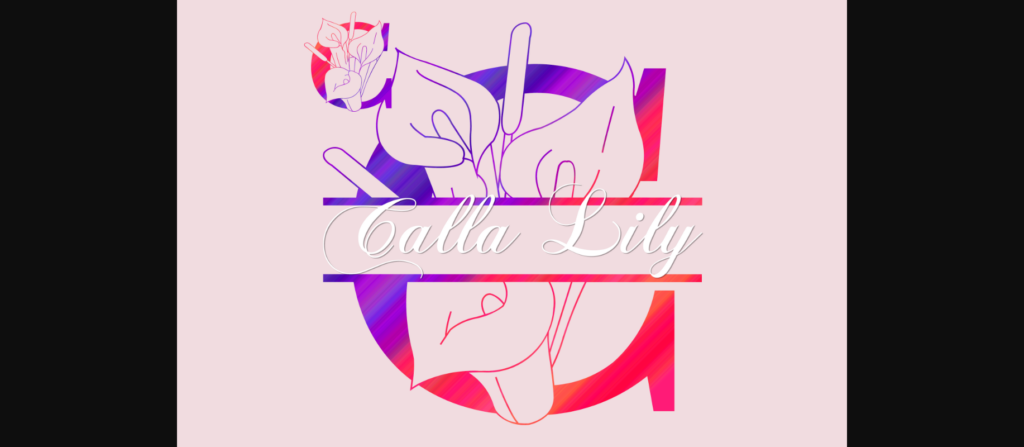 Calla Lily Split Font Poster 3