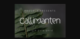 Callimanten Font Poster 1