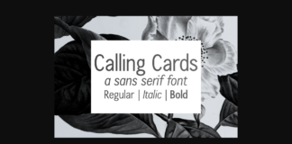 Calling Cards Font Poster 1