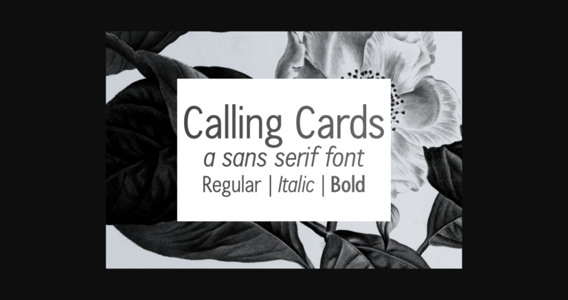 Calling Cards Font Poster 1