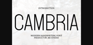 Cambria Font Poster 1