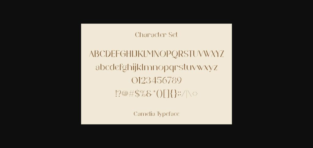 Camelia Font Poster 11