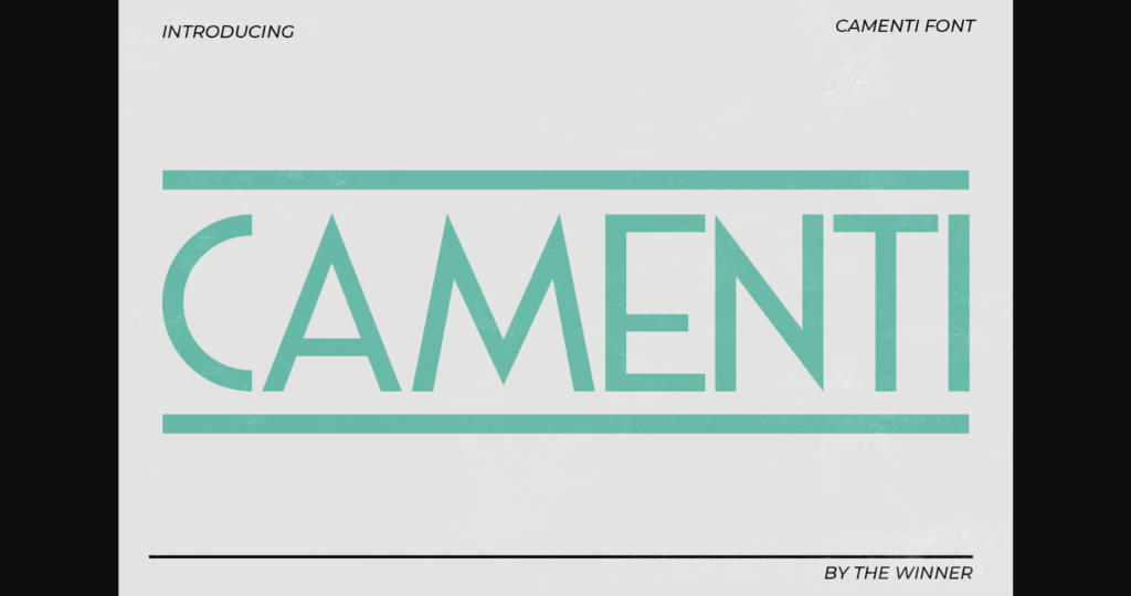 Camenti Font Poster 3