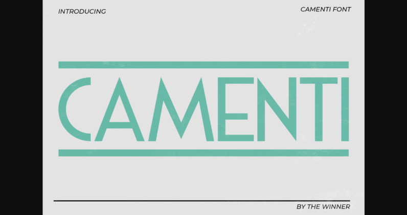 Camenti Font Poster 3